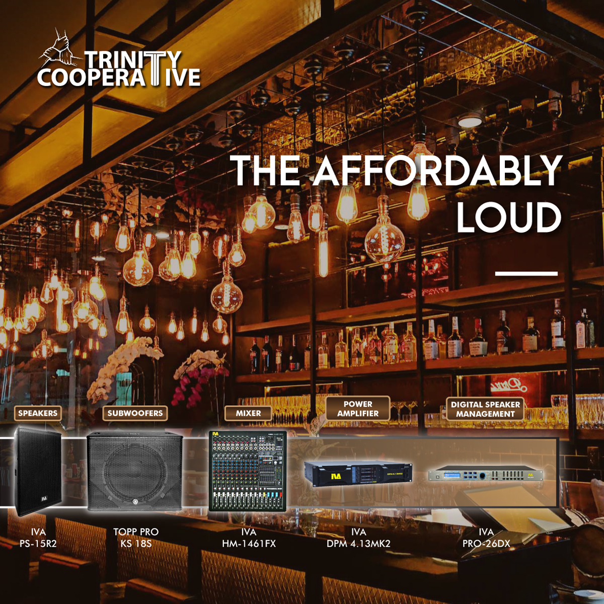 The Affordably Loud PA Sound System for Bar, Pub, Club & Bistro IVA